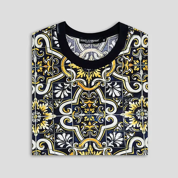 Áo Phông Dolce & Gabbana D&G Logo Baroque Printed G8KD0T G7F7O HB1MQ Phối Màu - Thời trang - Vua Hàng Hiệu
