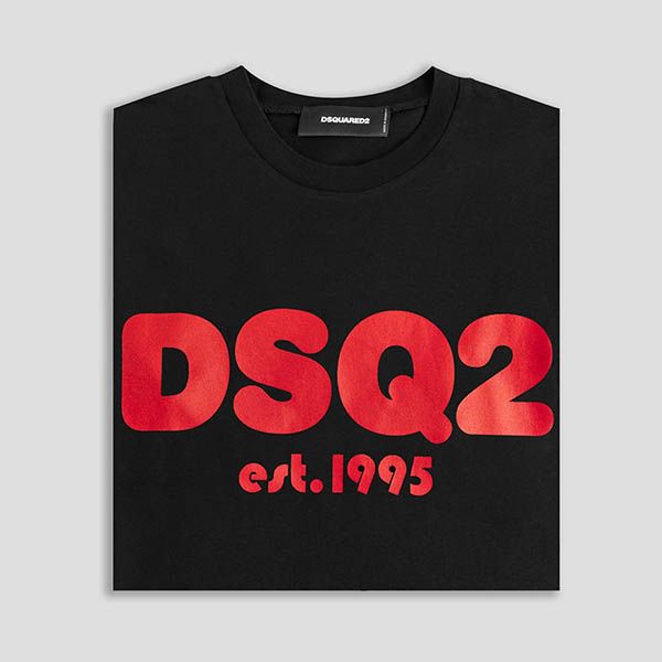 Áo Phông Dsquared2 Black Logo 'DSQ Est.1995' Printed S74GD1086 S23009 900 Màu Đen - 3