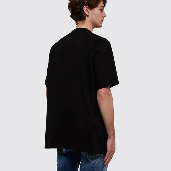 Áo Phông Dsquared2 Black Logo 'Palms Slouch' Printed S74GD1098 S23009 900 Màu Đen