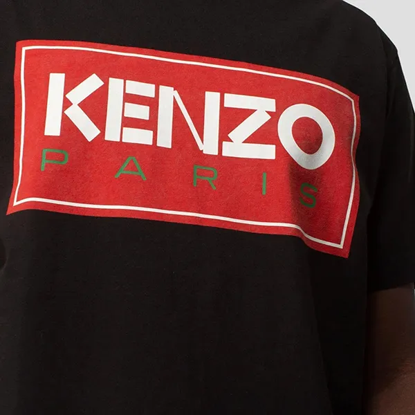 Áo Phông Kenzo Black With Logo Printed FC65TS4134SY 99A Màu Đen