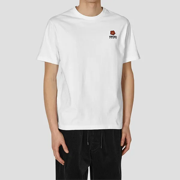Áo Phông Kenzo White Logo Boke Flower Crest FC65TS4124SG 01 Màu Trắng