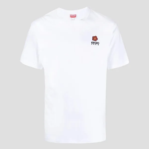 Áo Phông Kenzo White Logo Boke Flower Crest FC65TS4124SG 01 Màu Trắng