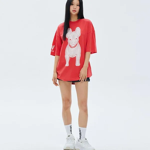 Áo Phông LifeWork Silket Radoc Tshirt LW235TS982 Màu Đỏ Size XS