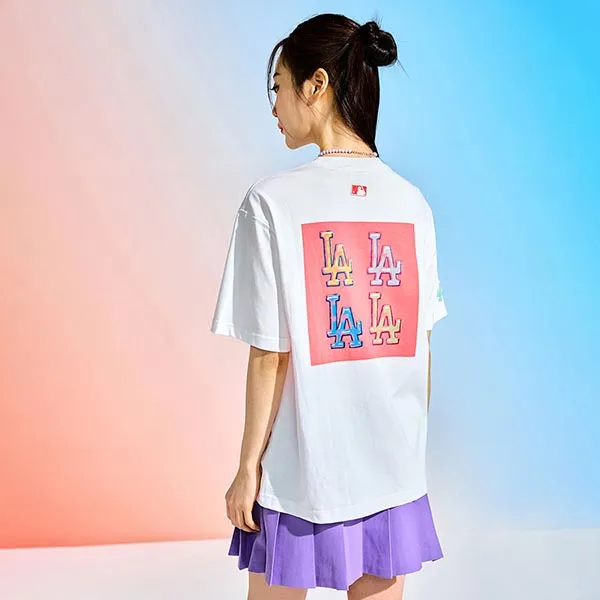 Áo Phông MLB Pop Art Graphic Overfit LA Dodgers Tshirt 3ATSL0233-07WHS Màu Trắng Size XS - Thời trang - Vua Hàng Hiệu
