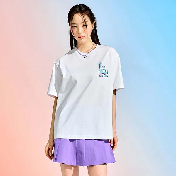 Áo Phông MLB Pop Art Graphic Overfit LA Dodgers Tshirt 3ATSL0233-07WHS Màu Trắng Size XS - Thời trang - Vua Hàng Hiệu
