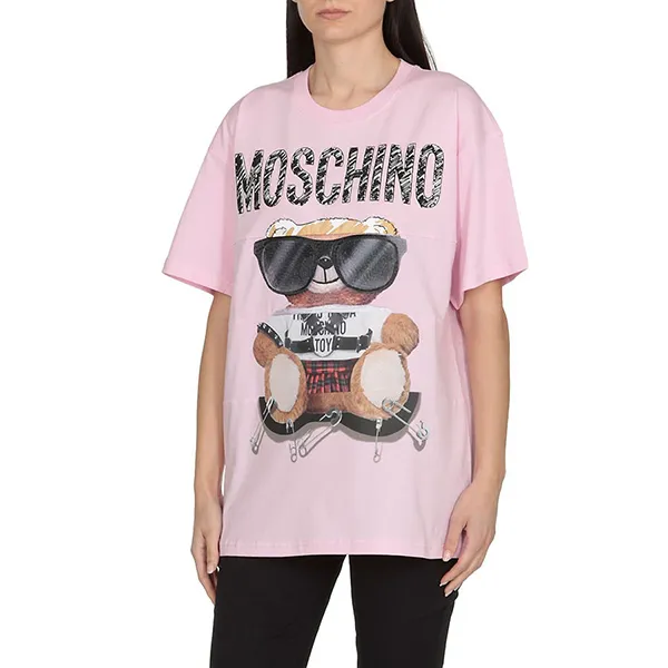 Áo Phông Moschino Mixed Teddy Bear T-Shirt V070255403224 Màu Hồng Size XS
