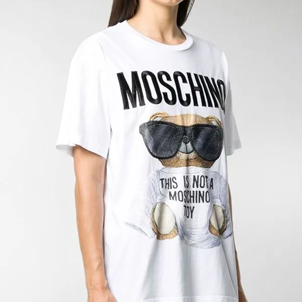 Áo Phông Moschino Teddy Bear Print T-shirt V070655401001 Màu Trắng Size XS - Thời trang - Vua Hàng Hiệu