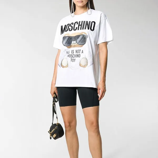Áo Phông Moschino Teddy Bear Print T-shirt V070655401001 Màu Trắng Size XS - Thời trang - Vua Hàng Hiệu