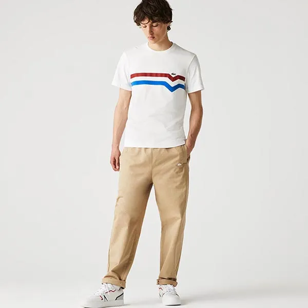 Áo Phông Nam Lacoste Men's Tshirt TH7974 Màu Trắng Size M - Thời trang - Vua Hàng Hiệu