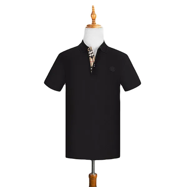 Áo Polo Nam Burberry With Logo Polo Shirt 8055228 Màu Đen Size XS
