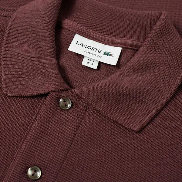 Áo Polo Lacoste Classic Fit L1212 Y29 Màu Nâu Đỏ Size M