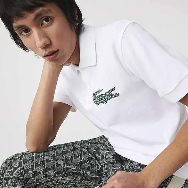 Áo Polo Nam Lacoste Made in France PH2676001 Màu Trắng Size 5
