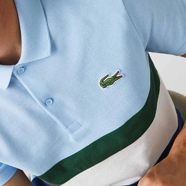 Áo Polo Lacoste Men's Regular Fit Colorblock Cotton Piqué PH1889.9A0 Màu Xanh Trắng Size S - Thời trang - Vua Hàng Hiệu