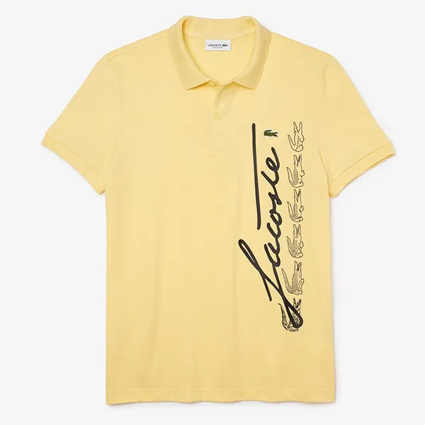 Áo Polo Lacoste Men's Regular Fit Signature Cotton Pique PH2087-00 Màu Vàng Size L