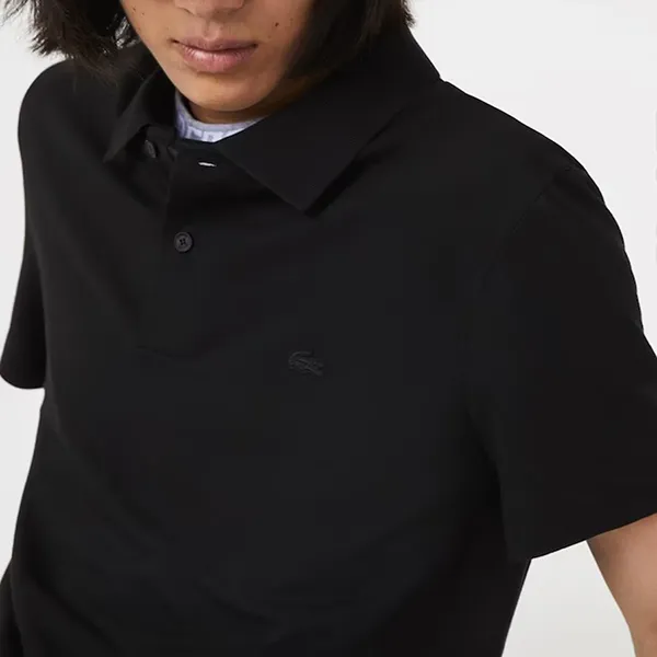 Áo Polo Nam Lacoste Slim Fit Organic Stretch Cotton Piqué PH1909 031 Màu Đen Size 2