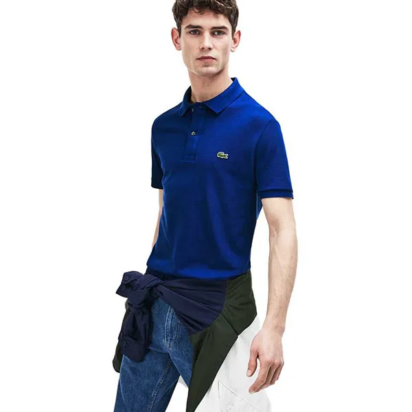 Áo Polo Lacoste PH4012 XOU Short Sleeve Polo Shirt Màu Xanh Blue Size L