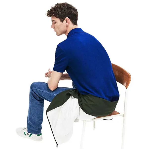 Áo Polo Lacoste PH4012 XOU Short Sleeve Polo Shirt Màu Xanh Blue Size L