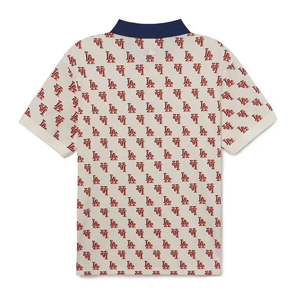Áo Polo MLB Classic Logo Karati LA Dodgers 3LPQM0133-07CRS Màu Kem Size L