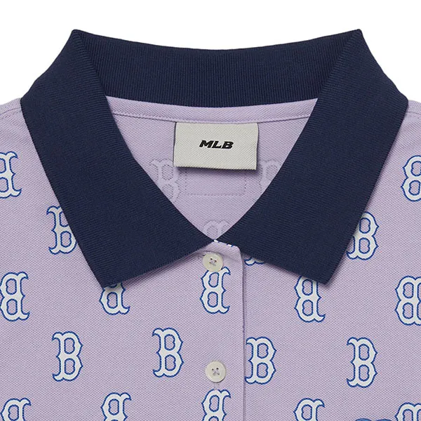 Áo Polo MLB Classic Monogram Full Board Pattern Karati Boston Red Sox 3FPQM0233-43LDL Màu Tím Size M - Thời trang - Vua Hàng Hiệu