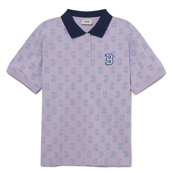 Áo Polo MLB Classic Monogram Full Board Pattern Karati Boston Red Sox 3FPQM0233-43LDL Màu Tím Size M - Thời trang - Vua Hàng Hiệu