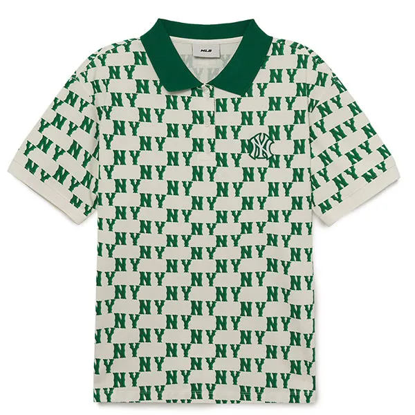 Áo Polo MLB Classic Monogram Full Board Pattern Karati New York Yankees 3FPQM0233-50GNN Màu Xanh Lá Size S - Thời trang - Vua Hàng Hiệu