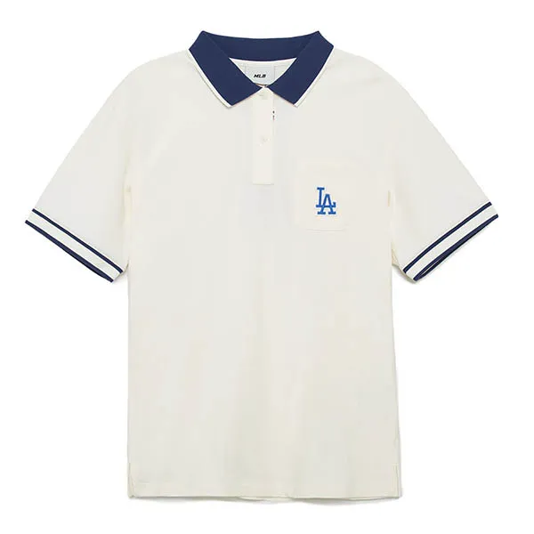 Áo Polo MLB LA Dodgers 3FPQM0433-07CRS Màu Trắng Kem Size XS - Thời trang - Vua Hàng Hiệu