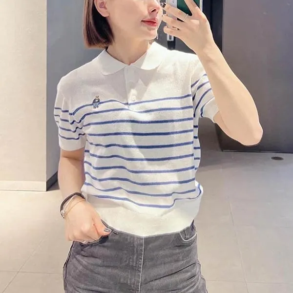 Áo Polo WHOAU Crop Màu Trắng Size S - Thời trang - Vua Hàng Hiệu