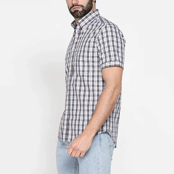 Áo Sơ Mi Carrera Jeans Short Sleeved Shirt 213C1230A_05L Kẻ Ca Rô Màu Đen Xám Size L - Thời trang - Vua Hàng Hiệu