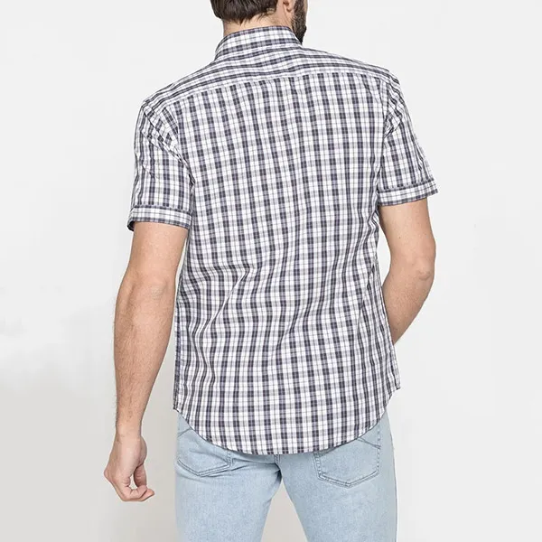 Áo Sơ Mi Carrera Jeans Short Sleeved Shirt 213C1230A_05L Kẻ Ca Rô Màu Đen Xám Size L - Thời trang - Vua Hàng Hiệu