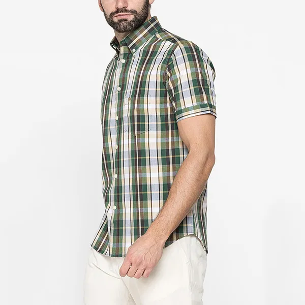 Áo Sơ Mi Carrera Jeans Short Sleeved Shirt 213C1230A_H98 Kẻ Ca Rô Màu Xanh Lá Size L - Thời trang - Vua Hàng Hiệu