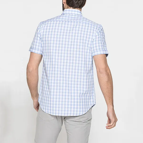 Áo Sơ Mi Carrera Jeans Short Sleeved Shirt 213C1230A_K60 Màu Xanh Kẻ Size L