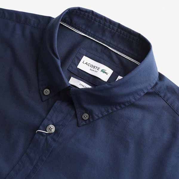 Áo Sơ Mi Lacoste Men's Soft Cotton Poplin Shirt CH7221-166 Màu Xanh Navy Size 38 - S - 3