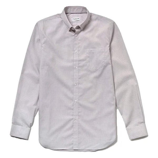 Áo Sơ Mi Nam Dài Tay Lacoste Regular CH0439NNY Màu Hồng Trắng Size 41