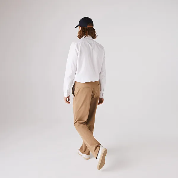 Áo Sơ Mi Nam Dài Tay Lacoste Regular CH2745001 Màu Trắng Size 39