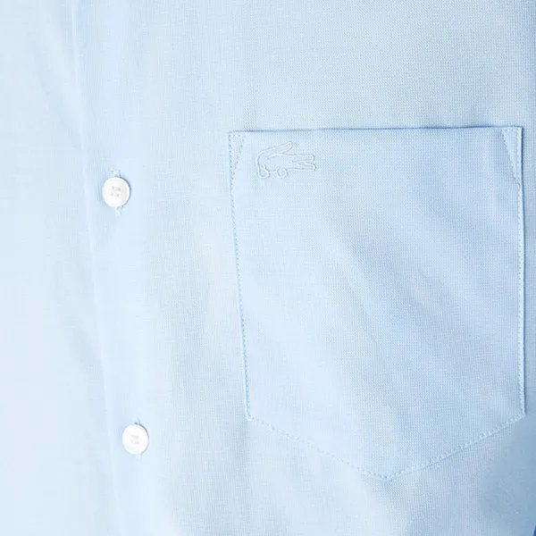 Áo Sơ Mi Nam Dài Tay Lacoste Regular CH2745HBP Màu Xanh Blue Size 40