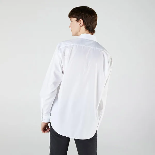 Áo Sơ Mi Nam Dài Tay Lacoste Regular CH9623800 Màu Trắng Size 39