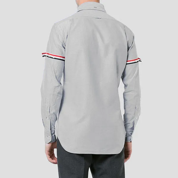 Áo Sơ Mi Thom Browne Oxford Grosgrain Armband Classic MWL150E 00139 415 Màu Xám Size 1 - Thời trang - Vua Hàng Hiệu