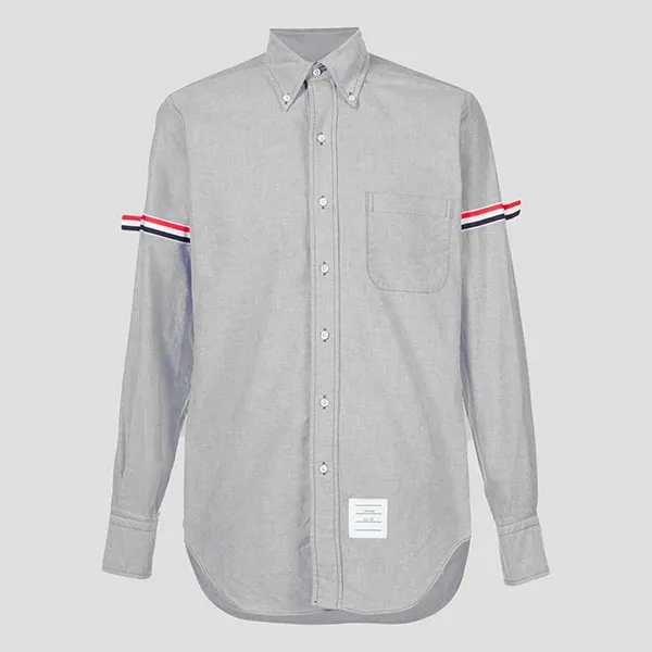 Áo Sơ Mi Thom Browne Oxford Grosgrain Armband Classic MWL150E 00139 415 Màu Xám Size 1 - Thời trang - Vua Hàng Hiệu