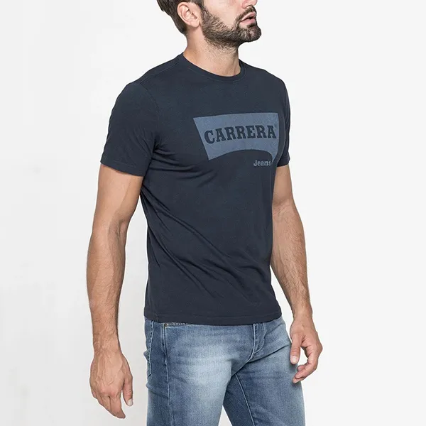 Áo Thun Carrera Jeans Basic Blue Nights In Logo 801P0047A_678 Màu Xanh Đen Size S