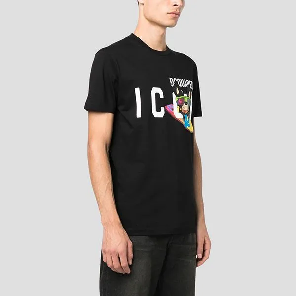 Áo Thun Nam Dsquared2 Icon Ciro Cool S79GC0064 Màu Đen - Thời trang - Vua Hàng Hiệu