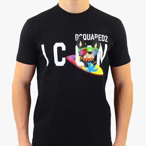 Áo Thun Nam Dsquared2 Icon Ciro Cool S79GC0064 Màu Đen - Thời trang - Vua Hàng Hiệu