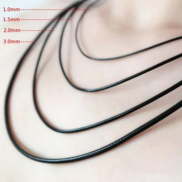 Dây Chuyền Lili Jewelry Sáp Dù Khóa Bạc Kinsley LILI_055178 Màu Đen 3mm - Trang sức - Vua Hàng Hiệu