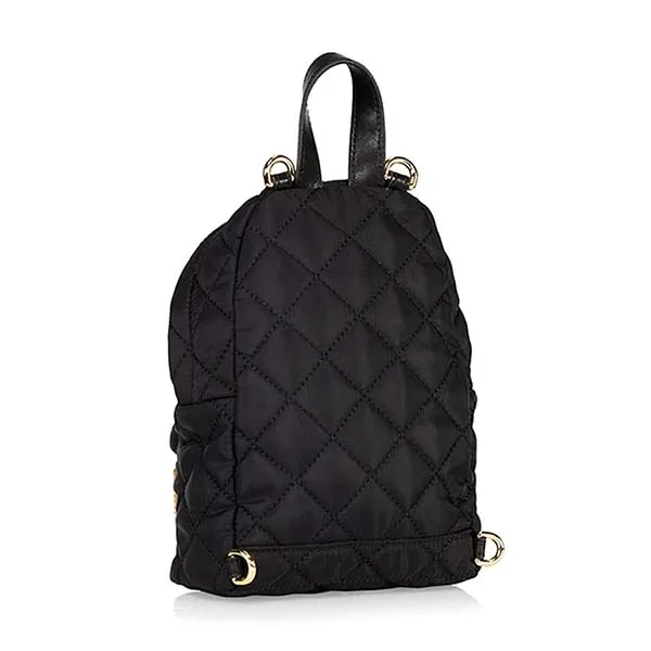Balo Moschino Logo Quilted Nylon Backpack Màu Đen