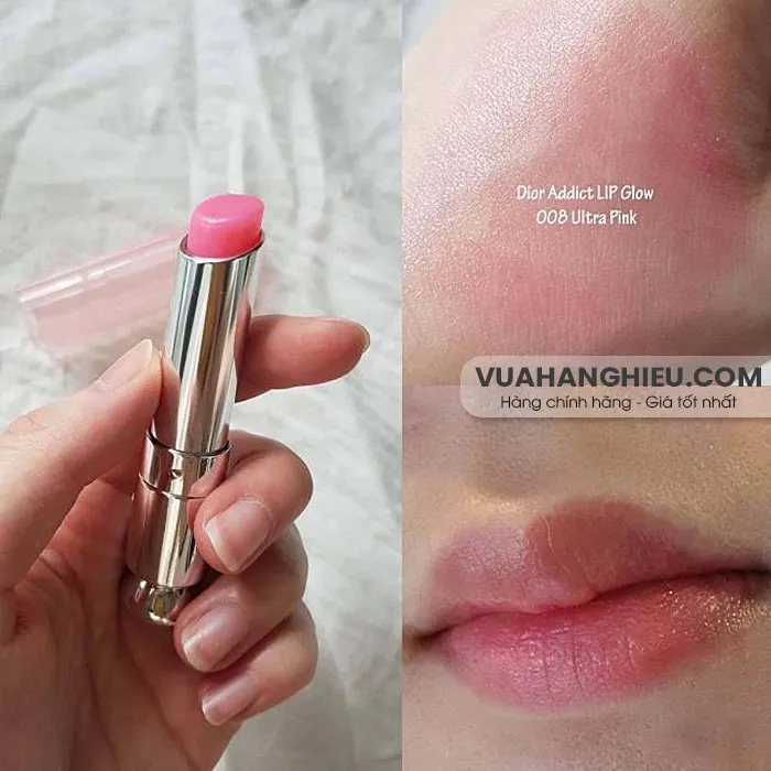 Review Son Dưỡng Dior Addict Lip Glow 008 UltraPink