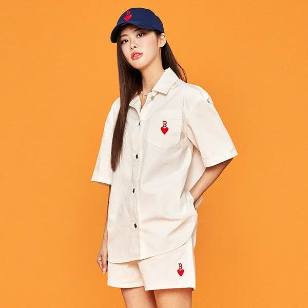 Bộ Quần Áo Cộc Tay MLB Denim Boston Red Sox Màu Trắng - Thời trang - Vua Hàng Hiệu