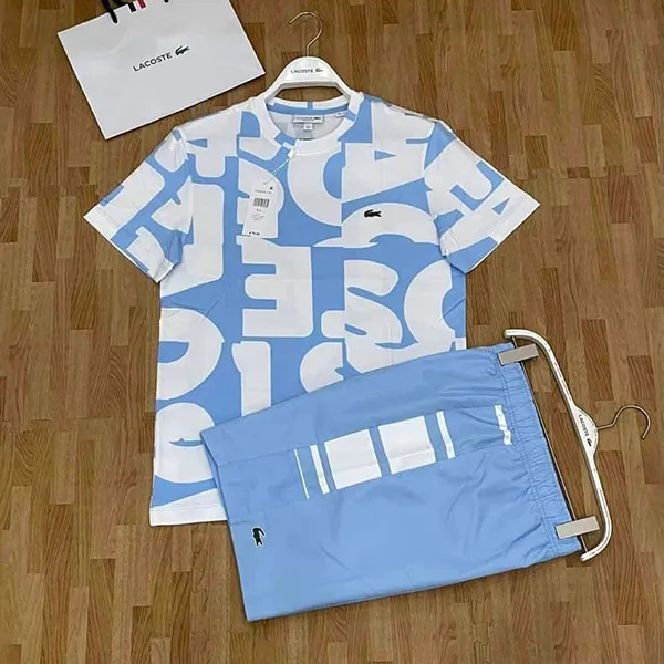 Bộ Thể Thao Lacoste Men's Phối Màu Xanh Trắng Size S