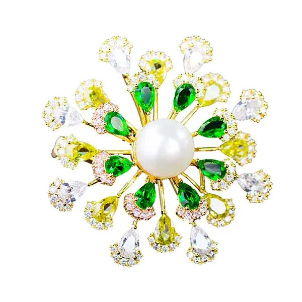 Cài Áo Meri Bông Hoa Ngọc Trai Cao Cấp BR463 Phối Màu