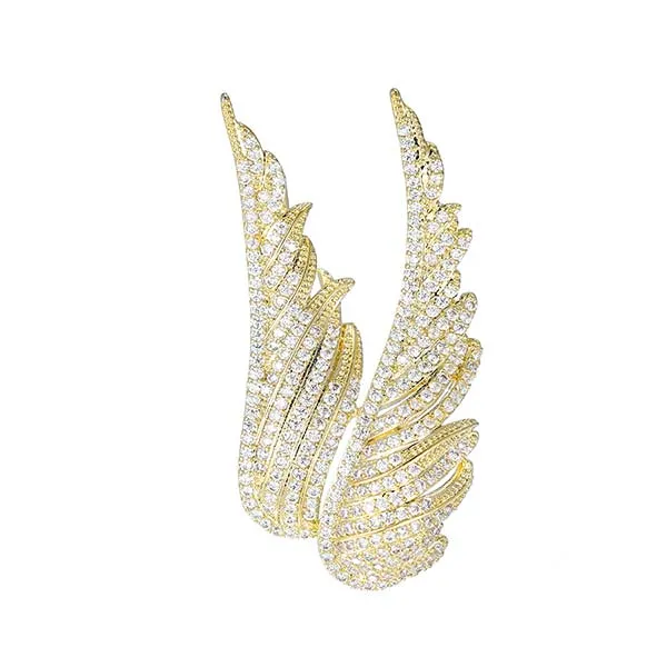 Cài Áo Meri Đôi Cánh Thiên Thần BR476 Màu Vàng