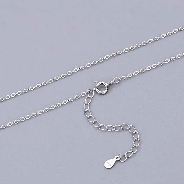 Dây Chuyền Lili Jewelry Bạc Trơn Sợi Mảnh Nhỏ Đơn Giản Royal Lili_226292 Chữ Thập Màu Bạc