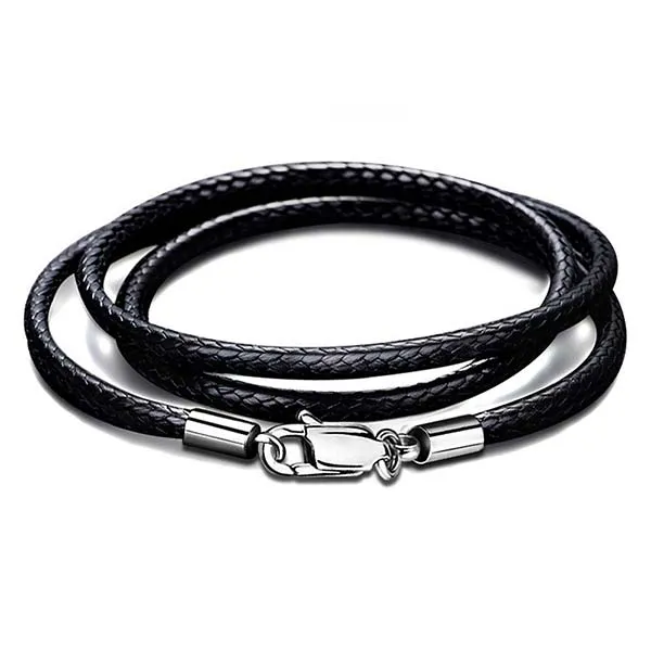 Dây Chuyền Lili Jewelry Sáp Dù Khóa Bạc Kinsley LILI_055178 Màu Đen 3mm - Trang sức - Vua Hàng Hiệu